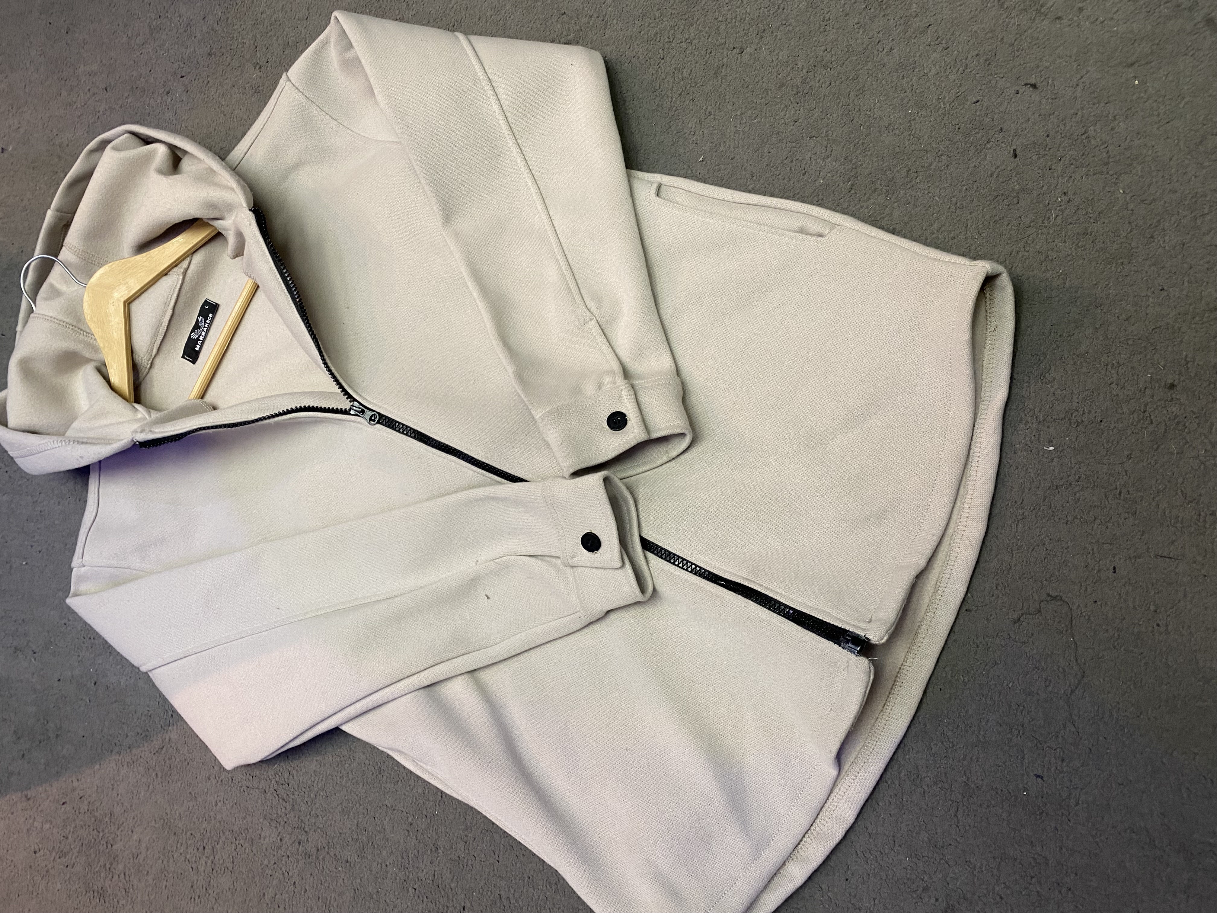 سوشرت کلاهدار پارچه فوتر قواره ازاد(۱۸۱)